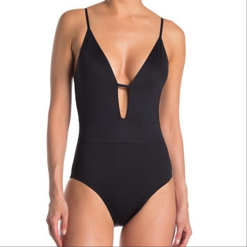 BECCA plunge black one piece swimsuit!